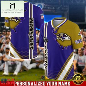 Personalized NFL Baltimore Ravens Team Logo Player Football Jersey
