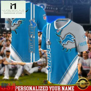 Personalized NFL Detroit Lions Team Logo Player Football Jersey