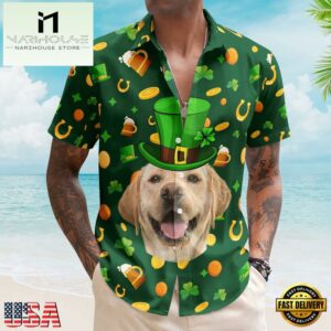 Personalized Photo St Patrick'S Day For Dog Lovers Hawaiian Shirt