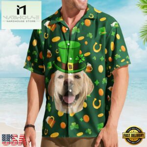 Personalized Photo St Patrick'S Day For Dog Lovers Hawaiian Shirt