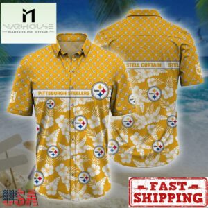 Pittsburgh Steelers NFL Palm Leaves Hawaiian Shirt