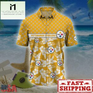 Pittsburgh Steelers NFL Palm Leaves Hawaiian Shirt