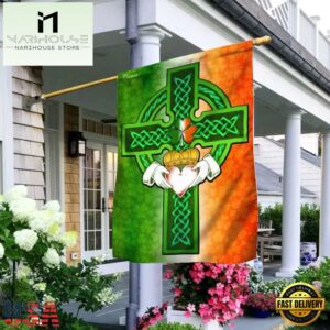 Saint Patricks Day Irish Celtic Cross House And Garden Flag Decor