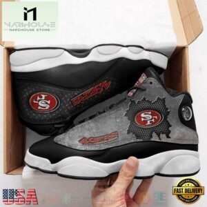 San Francisco 49Ers NFL Team Black Air Jordan 13 Shoes - Gift For Fans