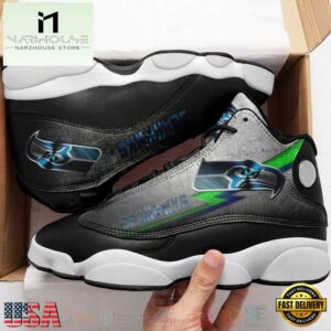 Seattle Seahawks NFL Big Logo Football Team Air Jordan 13 Shoes - Gift For Fans
