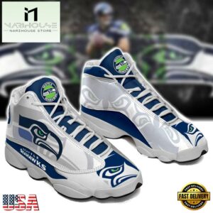 Seattle Seahawks NFL Ver 2 Air Jordan 13 Sneaker - Gift For Fans