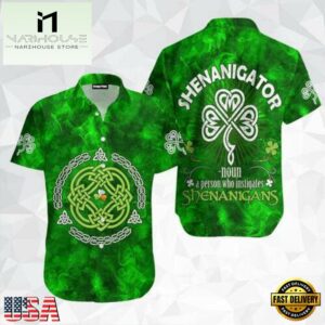 Senanigans Shamrock St Patrick'S Day Hawaiian Shirt For Men & Women