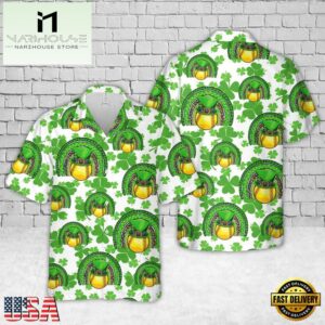 Softball Shamrock St Patrick'S Day Hawaiian Shirt
