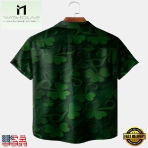 St. Patrick'S Day Chest Pocket Short Sleeve Casual Hawaiian Shirt