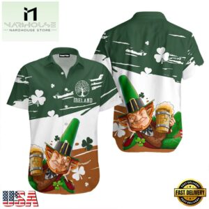 St Patrick'S Day Funny Leprechaun Hawaiian Shirt For Men & Women