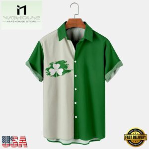 St. Patrick'S Day Irish Green Shamrock Hawaiian Shirt