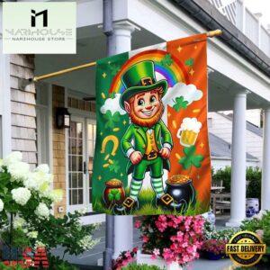 St. Patrick's Day Leprechaun Irish House And Garden Flag