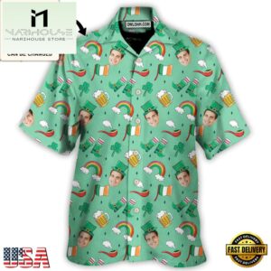 St Patrick'S Day Love The Day Went Custom Photo Hawaiian Shirt