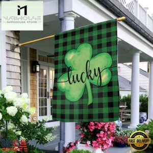 St. Patrick's Day Lucky Shamrock CloverHouse And Garden Flag Decor