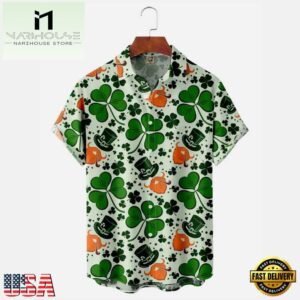 St Patrick'S Day Shamrock American Hawaiian Shirt