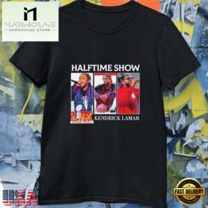 Super Bowl LIX 2025 Halftime Show Kendrick Lamar T Shirt Black