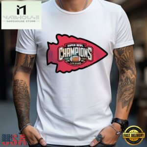 Super Bowl LIX Champions 2025 Kansas City Chiefs White T Shirt