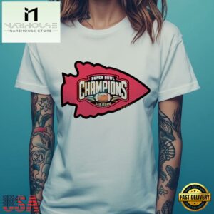 Super Bowl LIX Champions 2025 Kansas City Chiefs White T Shirt