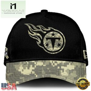 Tennessee Titans 2024 Salute to Service Club Black Camo Cap Gift For Veteran