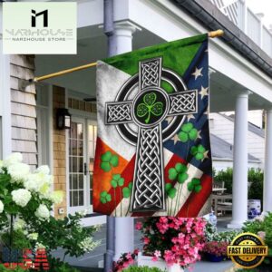 The Irish Celtic Cross St. Patricks House And Garden Flag Decor