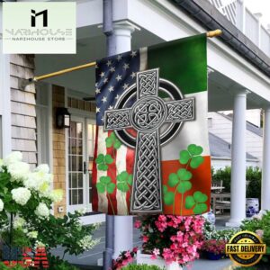 The Irish Celtic Cross St. Patrick'sHouse And Garden Flag Decor