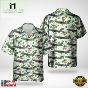Usaf Boeing C-17A Globemaster Iii Saint Patrick'S Day Hawaiian Shirt