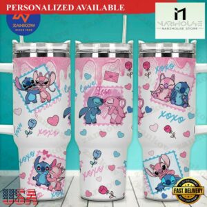 Valentine Stitch Movie 40 oz Tumbler Valentine Bear - 40oz Tumbler with Handle