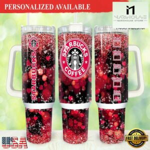 Valentines Coffee 40oz Tumbler Print On Demand Happy Valentines Day - 40oz Tumbler with Handle