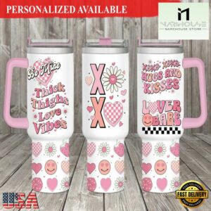 Valentines day 40oz tumbler with handle - 40oz Tumbler with Handle