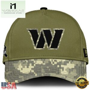 Washington Commanders 2024 Salute to Service Club Green Camo Cap Gift For Veteran