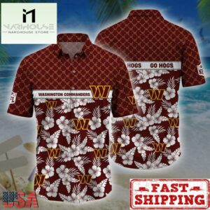 Washington Commanders NFL Palm Leaves Hawaiian Shirt