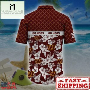 Washington Commanders NFL Palm Leaves Hawaiian Shirt