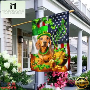 Yellow Dachshund HappyHouse And Garden Flag Decor