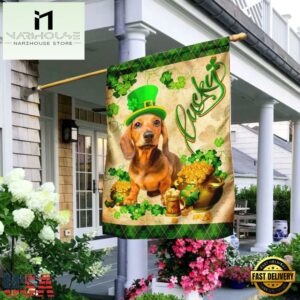 Yellow Dachshund House And Garden Flag Decor