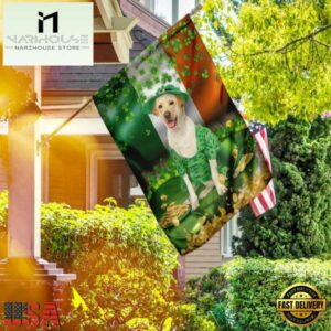 Yellow Labrador House And Garden Flag Decor