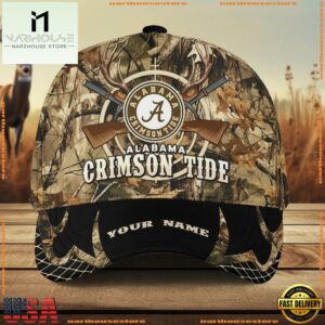 Alabama Crimson Tide Camo Hunting Cap, Sport Team Camo Hunting Hats
