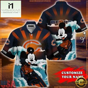 Chicago Bears Special Mickey Mouse Movies Design Summer Hawaiian Shirt, NFL Aloha Shirt