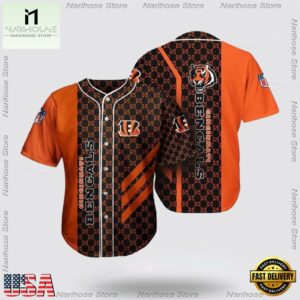 Cincinnati Bengals All Over Print Baseball Jersey Shirt