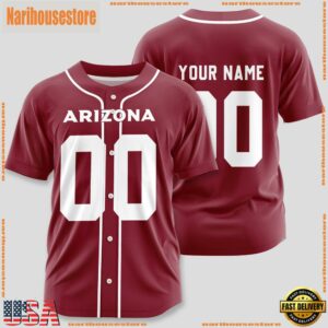 Custom Name And Number Arizona Cardinals NFL Team Baseball Jersey