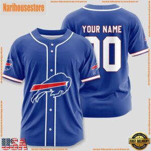 Custom Name And Number Buffalo Bills NFL Sport Baseball Jersey