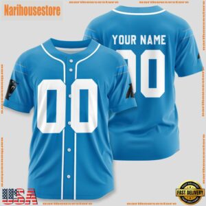 Custom Name And Number Carolina Panthers NFL Team Baseball Jersey