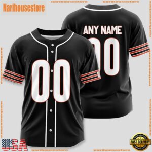 Custom Name And Number Chicago Bears NFL Team Baseball Jersey