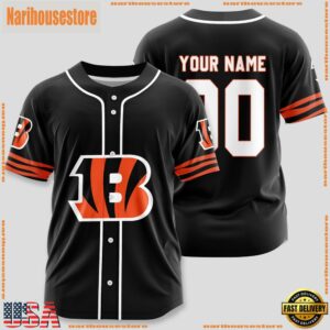 Custom Name And Number Cincinnati Bengals NFL Sport Baseball Jersey
