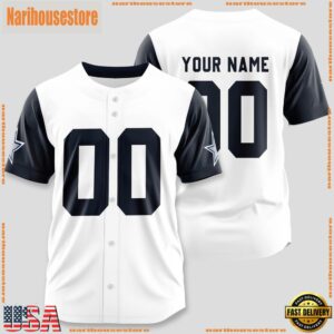 Custom Name And Number Dallas Cowboys NFL Team Sport Baseball Jerseys
