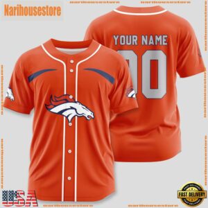 Custom Name And Number Denver Broncos NFL Sport Baseball Jersey