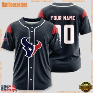 Custom Name And Number Houston Texans NFL Sport Baseball Jersey