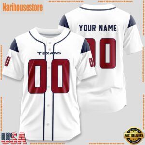 Custom Name And Number Houston Texans NFL Team Sport Baseball Jersey For Fans