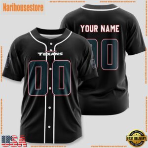 Custom Name And Number Houston Texans NFL Team Sport Baseball Jersey