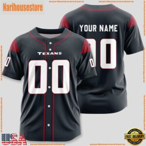 Custom Name And Number Houston Texans NFL Team Sport Baseball Jerseys