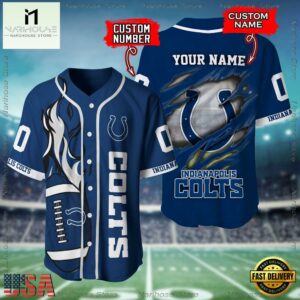 Custom Name And Number Indianapolis Colts NFL Football Team Baseball Jersey Shirt